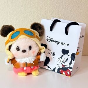 NWT Disney Japan Tokyo Haneda Airport Exclusive Urupocha-chan Pilot Mickey Plush